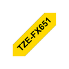 Brother | TZe-FX651 Flexible ID Laminated Tape | Juodas on Geltona | TZe | 8 m | 2.4 cm