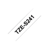 Brother | TZe-S241 Strong Adhesive Laminated Tape | Juodas on Baltas | TZe | 8 m | 1.8 cm