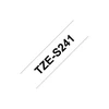 Brother | TZe-S241 Strong Adhesive Laminated Tape | Juodas on Baltas | TZe | 8 m | 1.8 cm