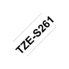Brother TZe-S261 Strong Adhesive Laminated Tape Juodas on Baltas, TZe, 8 m, 3.6 cm