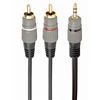 GEMBIRD 3,5 mm stereo kištukas į 2xRCA kištukus, 1,5 m kabelis, auksinės dangos jungtys