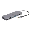 GEMBIRD A-CM-COMBO5-05 kelių prievadų adapteris C tipo USB 5in1 šakotuvas + HDMI + PD + kortelių skaitytuvas + LAN