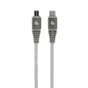 Gembird Cablexpert | Aukščiausios kokybės medvilninis pintas USB C tipo į micro USB įkrovimo ir duomenų perdavimo laidas, 1,5 m | CC-USB2B-CMMBM-1.5M