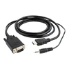 GEMBIRD A-HDMI-VGA-03-6 HDMI į VGA ir garso adapterio kabelis, vieno prievado, 1,8 m, juodas