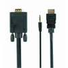 GEMBIRD A-HDMI-VGA-03-6 HDMI į VGA ir garso adapterio kabelis, vieno prievado, 1,8 m, juodas
