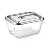 Caso stiklinis vakuuminis indas su plastikiniu dangteliu | VacuBoxx Inox XL | Skaidrus