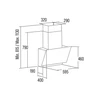 CATA Hood | THALASSA 600 GBK | Wall mounted | Energy efficiency class A | Plotis 60 cm | 811 m³/h | Electronic | LED | Juodas Glass