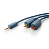 Clicktronic MP3 Adapterio kabelis 70468 3,5 mm kištukas (3 kontaktų, stereo), 2 RCA kištukai (garso kairėje / dešinėje), 3 m