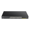 Šakotuvas D-LINK 28 prievadų išmanusis valdomas PoE+ gigabito komutatorius 4x 10G