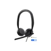Dell | Ausinės | WH3024 | Įmontuotas mikrofonas | USB-C, USB-A | Juodos