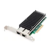 Digitus Skaitmenas | 10Gbps dviejų prievadų Ethernet serverio adapteris PCIe X8, Intel X540 BT2 | DN-10163