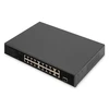 Šakotuvas Digitus | 16 prievadų greito Ethernet PoE komutatorius | DN-95355 | Nevaldomas | Montuojamas į stelažą | 10/100 Mbps (RJ-45) jungčių kiekis: 16 | SFP jungčių kiekis: 1