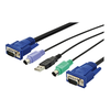 Assmann Electronic DIGITUS KVM laidas PS2 ir USB konsolėms su KVM 1xHD-15/M 1xVGA HD-15/M 2xPS2 1x USB 3m
