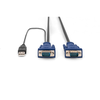 Assmann Electronic DIGITUS KVM kabelis PS2 ir USB konsolėms su KVM 1xHD-15/M 1xVGA HD-15/M 2xPS2 1x USB 5m