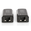 Assmann Electronic DIGITUS Mini HDMI prailginimo rinkinys Full HD 50m Cat6/6A/7 maitinamas per Micro USB laidą juodas