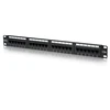 Assmann Electronic DIGITUS Patch Panel 19colių 24Port Cat5e STP neekranuotas montavimas apie LSA juodas RAL9005 be LSA dangtelio