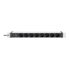 DIGITUS 19" ant stovo montuojama maitinimo juosta: 16A, 4000W, 250VAC 50/60Hz 8x Schuko lizdas, 2 m laidas, IEC C20 kištukas, DN-95428