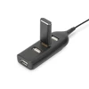 Digitus Skaitmenas | USB 2.0 šakotuvas, 4 prievadų, maitinamas iš magistralės 4 X USB A/F AT prijungtas kabelis | AB-50001-1 | USB 2.0 šakotuvas
