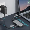 „Digitus USB-C“ įkrovimo stotelė, 8 prievadų | DA-70915 | Ethernet LAN (RJ-45) jungtys: 1 | HDMI jungčių kiekis: 2