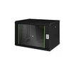 Digitus | Wall Mounting Cabinet | DN-19 07-U-SW | IP protection class: IP20; Front door: Glass door, single opening; Cabinet type: Wall mounting cabinet; Equipment mounting depth min.-max.: 305-370 mm; Load capacity: 100 kg; Dimensions 420 x 600 x 450 mm, | Juodas