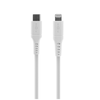 Fixed Fiksuotas | Skysto silikono kabelis USB-C/Lightning, 2 m | FIXDLS-CL2-WH