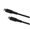 Fixed Ištaisyta | Skysto silikono kabelis USB-C/USB-C, 1,2 m, 60 W | FIXDLS-CC12-BK