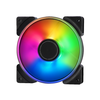 Fractal Design Fraktalų dizainas | Triguba pakuotė | 12 aspektas RGB PWM | Juodas | Korpuso ventiliatorius