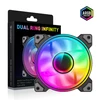 Gamemax Case Fan | DUAL RING INFINITY BK | Juodas