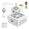 Gamemax PSU | GZ 750G WH | 750 W | Gold | Baltas | Full Modular