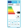 CATA Gartraukis | CAMPANA TF-5260 WH /L | Teleskopinis | Energijos vartojimo efektyvumo klasė D | Plotis 60 cm | 325 m³/h | Slankiklis | LED | Balta