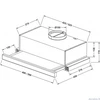 Gartraukis Eleyus Hood TLS L 14 150 50 IS (Storm 700 50 IS LED) Telescopic, Energy efficiency class E, Plotis 50 cm, 350 m³/h, Mechanical control, LED, Inox