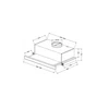 Gartraukis Eleyus Hood TLS L 14 200 60 IS Telescopic, Energy efficiency class D, Plotis 60 cm, 566 m³/h, Mechanical control, LED, Inox