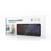 GEMBIRD KB-UML-03 Slim Rainbow apšvietimas multimedija klaviatūra juodas US išdėstymas