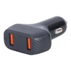GEMBIRD TA-U2QC3-CAR-01 2port USB car fast charger QC3.0 36W juodas