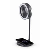 Gembird | TA-WPC10-LEDFAN-01 stalinis ventiliatorius su lempute ir belaidžiu įkrovikliu | N/A | Telefonas arba planšetinis kompiuteris su integruotu belaidžiu „Qi“ įkrovimu