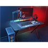 Ausinių stovas su pelės laido laikikliu Genesis Vanad 500 RGB, su pašvietimu, su USB šakotuvu, Juodas