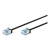 „Goobay 74315 Ultra-Flexible CAT 6A Komutacinis kabelis, Slim, U/FTP, 0.15 m, Juodas | „Goobay“
