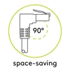 Goobay | Komutacinis kabelis | 51516 | RJ-45 90° | RJ-45