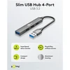 Goobay Slim 4 prievadų USB šakotuvas, USB-A į USB-A, 5 Gbit/s | 74456