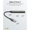 Goobay Slim 4 prievadų USB šakotuvas, USB-A į USB-C/USB-A, 5 Gbit/s | 74458