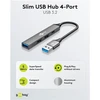 Goobay Slim 4 prievadų USB šakotuvas, USB-A į USB-C/USB-A, 5 Gbit/s | 74458