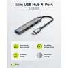 Goobay Slim 4 prievadų USB šakotuvas, USB-C į USB-A, 5 Gbit/s | 74457