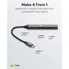 Goobay Slim 4 prievadų USB šakotuvas, USB-C į USB-C/USB-A, 5 Gbit/s | 74459