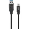 Goobay | Apvalus kabelis | Sinchronizuokite ir įkraukite Super Speed USB-C į USB A 3.0 įkrovimo laidą | 67999 | USB 3.0 kištukas (A tipas) | USB-C vyr