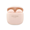 Guess Classic EST Logo TWS Bluetooth ausinės + įkrovimo stotelė - rožinės spalvos