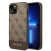 Dėklas GUESS Hardcase 4G Stripe Collection GUHCP14MG4GLBR galinis dangtelis, Apple, iPhone 14 Plus, ruda, 6,7 colio