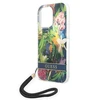 Dėklas GUESS kietas gėlių dirželis GUOHCP14LHFLSB galinis dangtelis, Apple, iPhone 14 Pro, Mėlyna, 6,1 "
