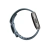 Išmanusis laikrodis Fitbit Versa 4, Platinos spalvos korpusas su melsvos spalvos silikoniniu dirželiu