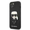 Dėklas Karl Lagerfeld Hardcase Saffiano Ikonik Karl`s Patch KLHCP13SOKPK galinis dangtelis, Apple, iPhone 13 mini, TPU, Juodas, 5,4 "