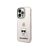 Dėklas Karl Lagerfeld Hardcase Choupette Body KLHCP14XCTTRI galinis dangtelis, Apple, iPhone 14 Pro Max, TPU, Rožinė skaidrus, 6,7 "